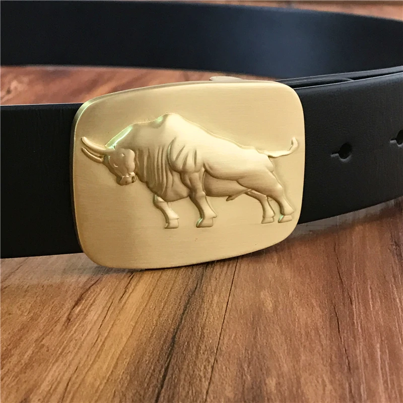 Латунный ремень с пряжкой Роскошный кожаный ремень для мужчин Ceinture Homme ковбойский джинсовый ремень поясной ремень Cinturon Hombre мужской ремень MBT0377