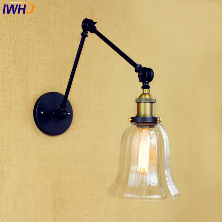 IWHD Лофт ретро промышленный настенный светильник Wandlampen Edison Swing с длинным
