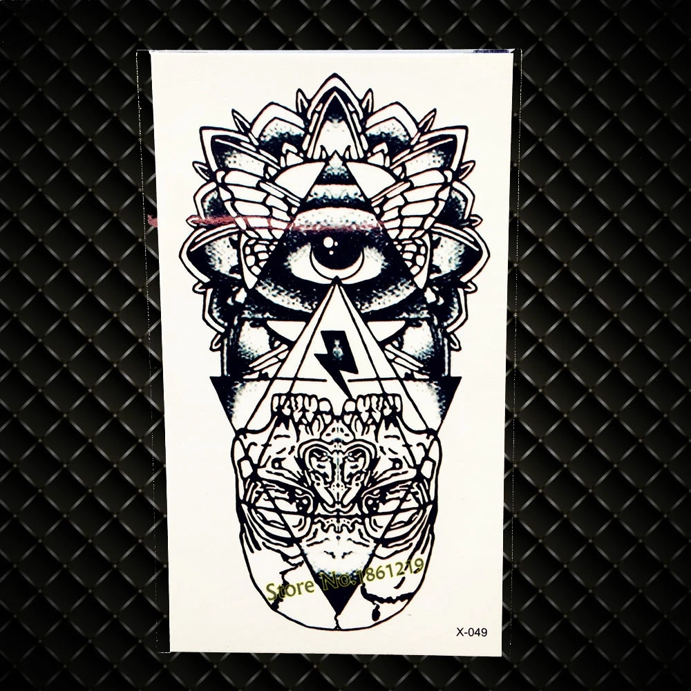 Здоровая черная поддельная Луна татуировка с изображением звёзд для мужчин