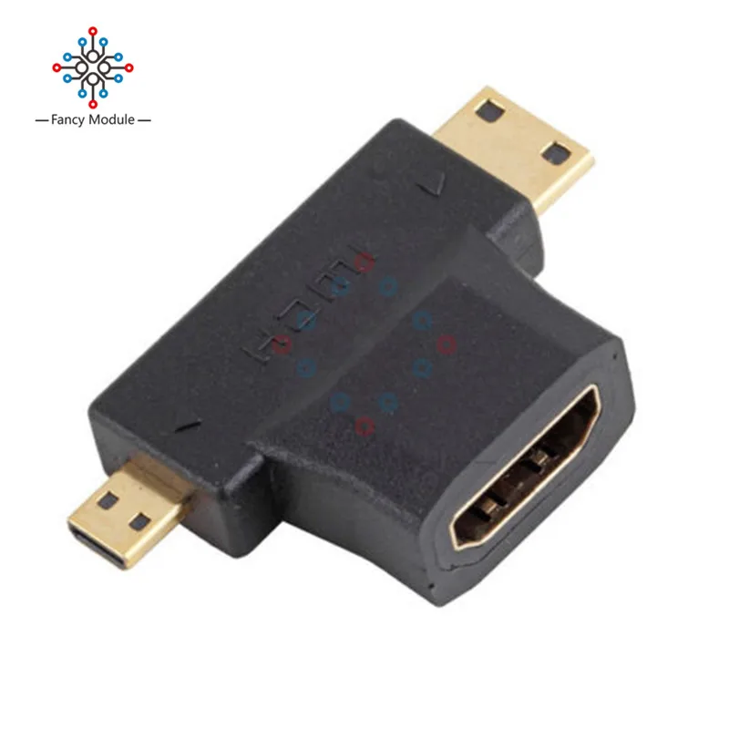 High Speed 3 in1 Micro Male + Mini to 1.4 Female Cable Adapter Converter for HDTV 1080P Cables COMBO | Обустройство дома
