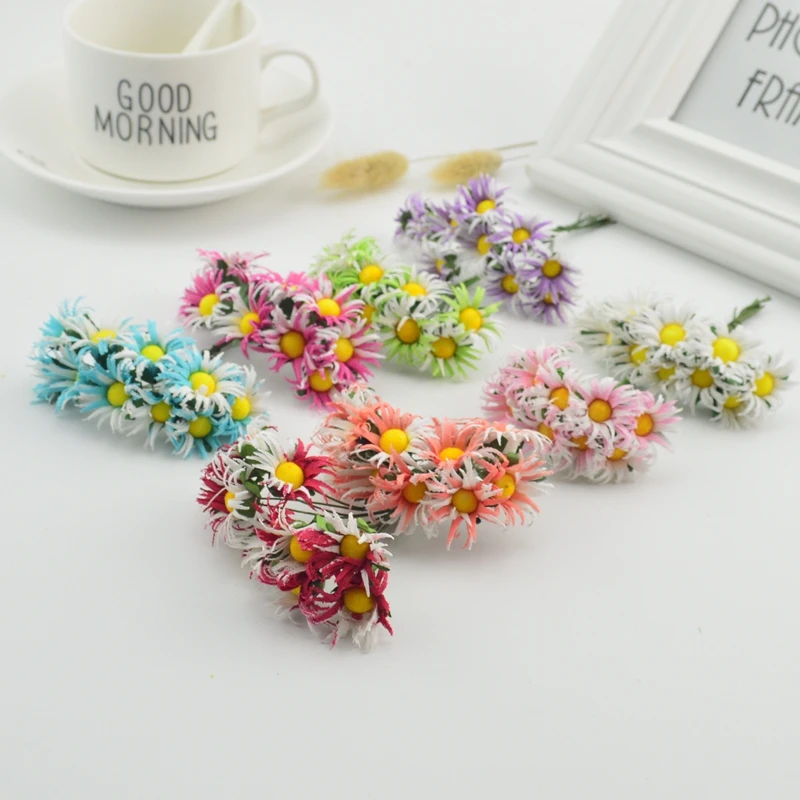 6 шт. Декоративная гирлянда 3 см|daisy silk|artificial gerbera daisiesartificial |