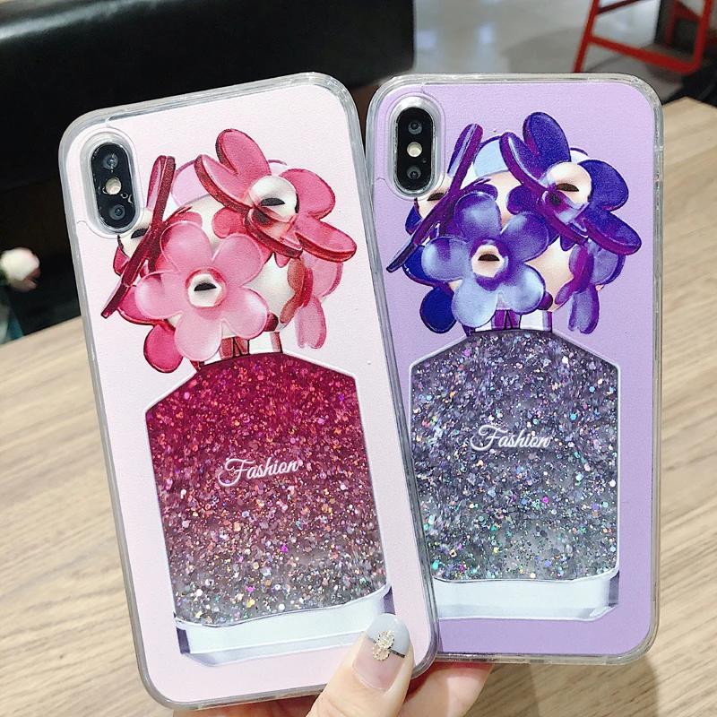 Чехол для телефона с зыбучим песком iPhone XR XS X MAX 8 7 6 6s Plus роскошная модная блестящая
