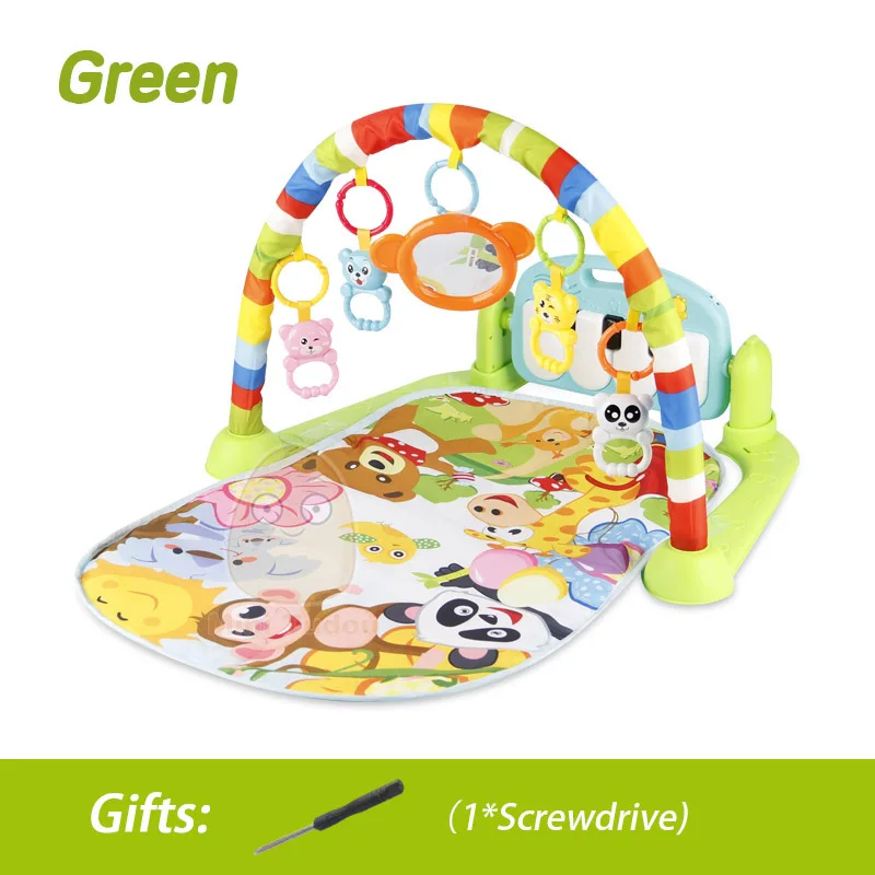 Green Детские игровые коврики для ног, музыкальный коврик для игры на фортепиано, одеяло для занятий в тренажерном зале, обучающая игрушка, коврик, рождественские подарки для детей - Цвет: Green