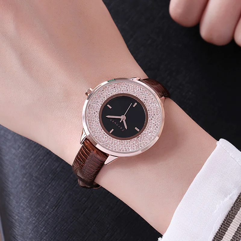 301D Relogio Feminino модные женские часы лучшие продажи звезда небо циферблат часы Роскошные розовое золото женские браслет кварцевые наручные часы - Цвет: 301D