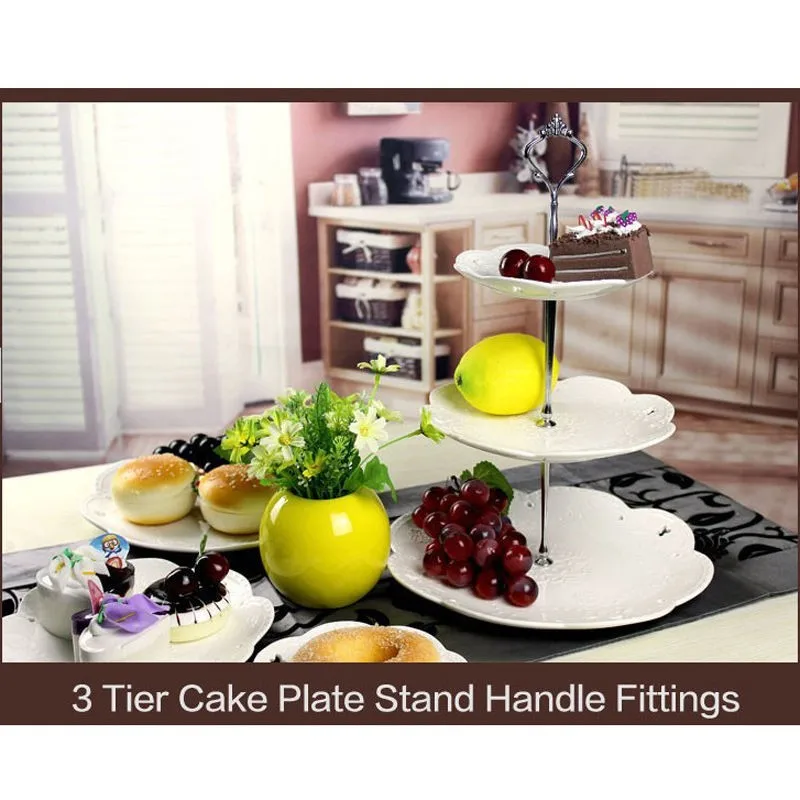 1 комплект 2 или 3 ярусная подставка для торта(тарелка не входит в комплект) металлическая подставка для короны для свадебной вечеринки, серебро/золото