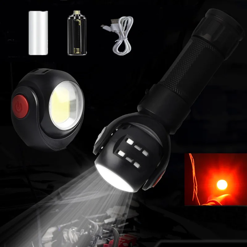 Светодиодный фонарь с поворотом на 360 градусов, 3800 лм