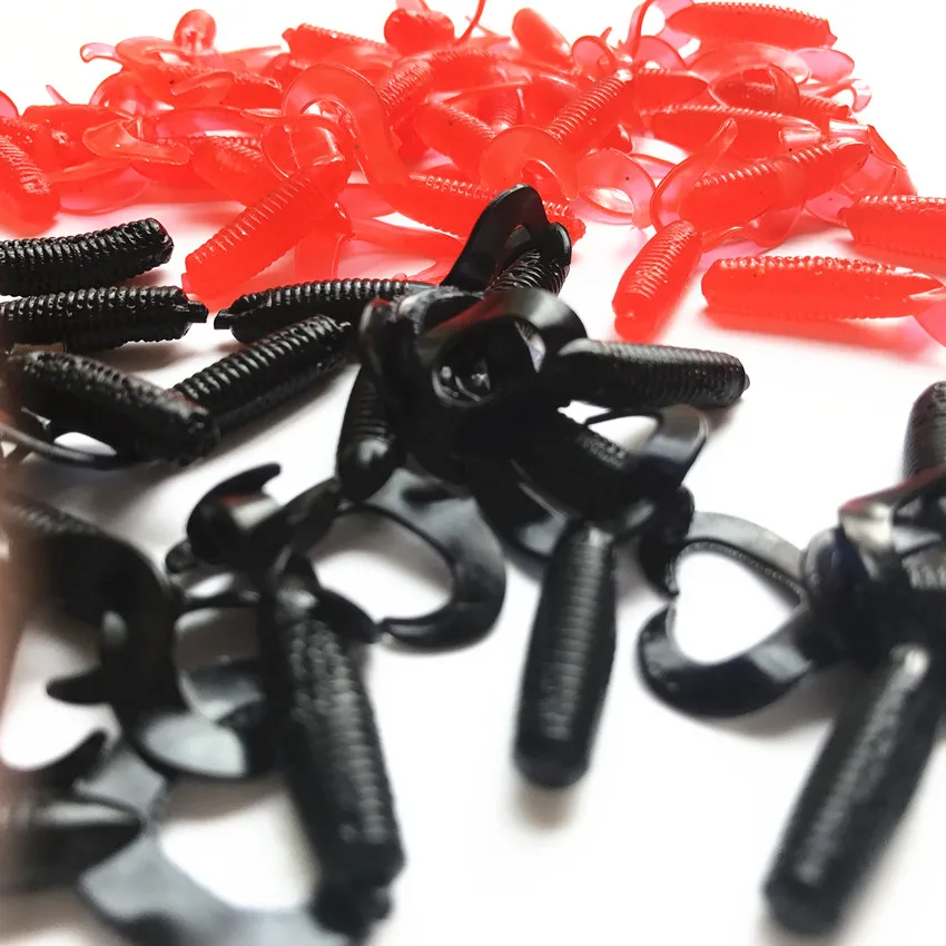 100 шт. 4 см 0 8g супер мягкие искусственный личинка червяк rebel пульсация двойной