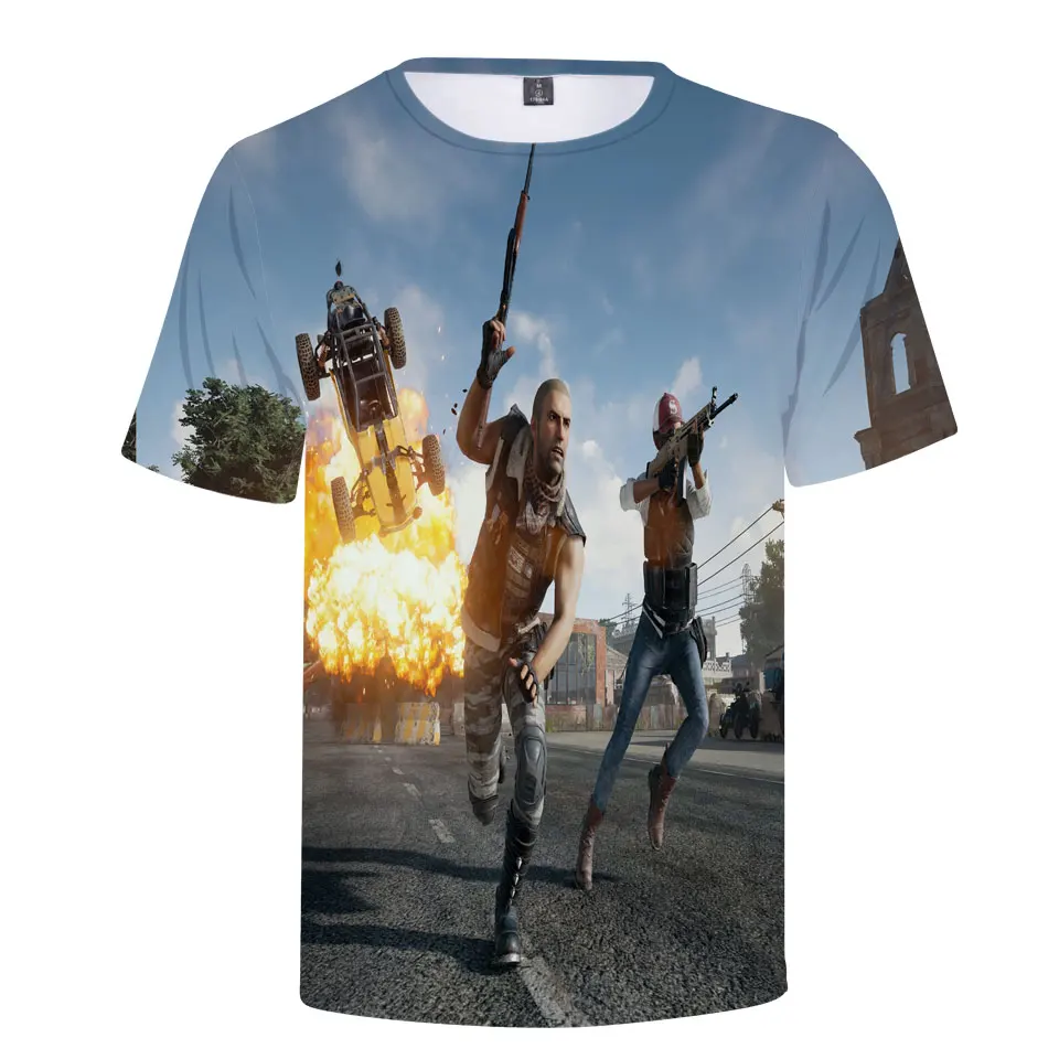 Футболка с коротким рукавом и 3D-принтом Джедаев из игры PUBG | Женская одежда