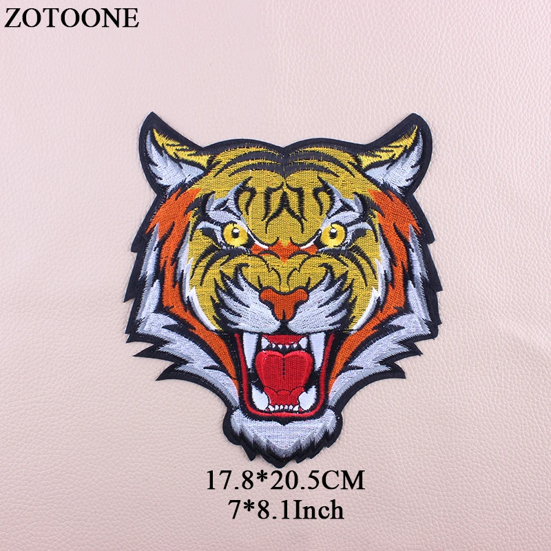 ZOTOONE вышивка большой Тигр патч утюгом Переводные животные Патчи Наклейки для