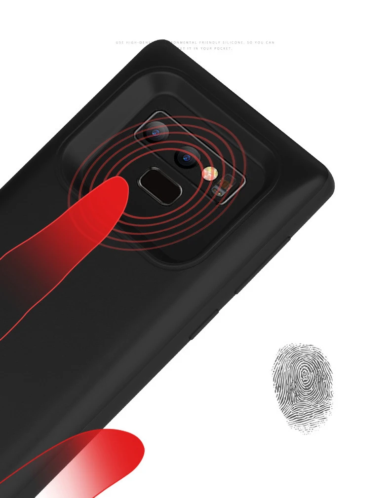 Note 9 5000 мАч Силиконовый противоударный чехол для зарядного устройства для samsung Galaxy Note 9 Внешний перезаряжаемый внешний аккумулятор