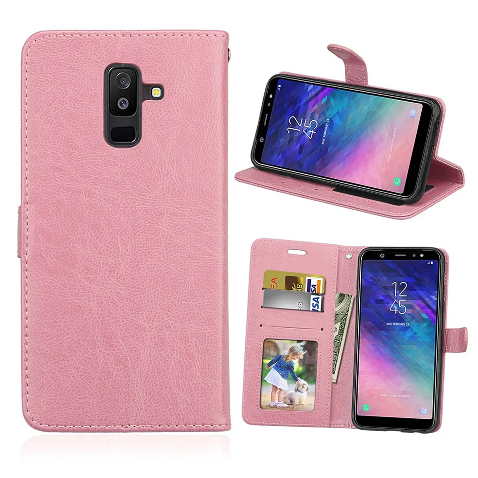 Однотонный кожаный чехол для samsung Galaxy J8 J7 Duo MAX Perx J6 J4 J5 Pro J3 Star J2 Prime J1 Mini J120F G532 чехол с подставкой