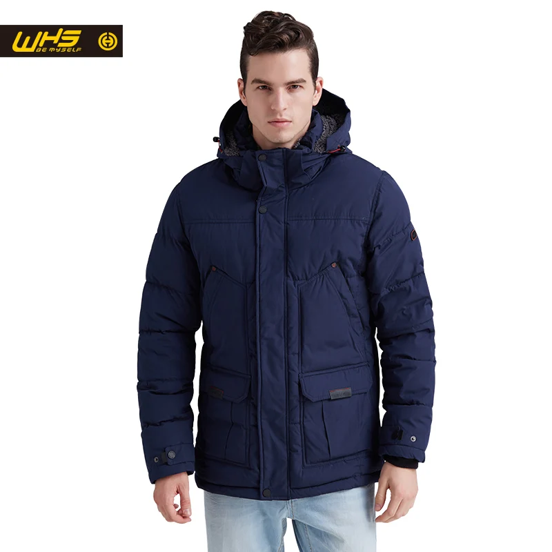 WHS НОВАЯ Мужская куртка зимой толстые теплые пальто мужской тепловой куртки