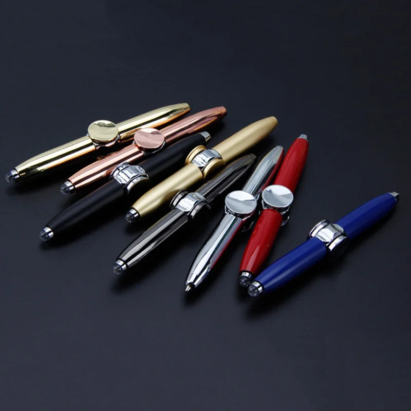 Ручной Спиннер ручка из нержавеющей стали антистрессветодиодный вая