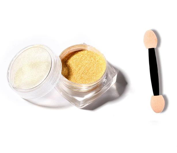 01 Golden ROSALIND Nail Pigment Powder Nails Glitter Art Dip Powder Set Gel Polish Mirror Manicure Sparkles For Nails Chrome Pigment Art - Цвет: 01 Golden