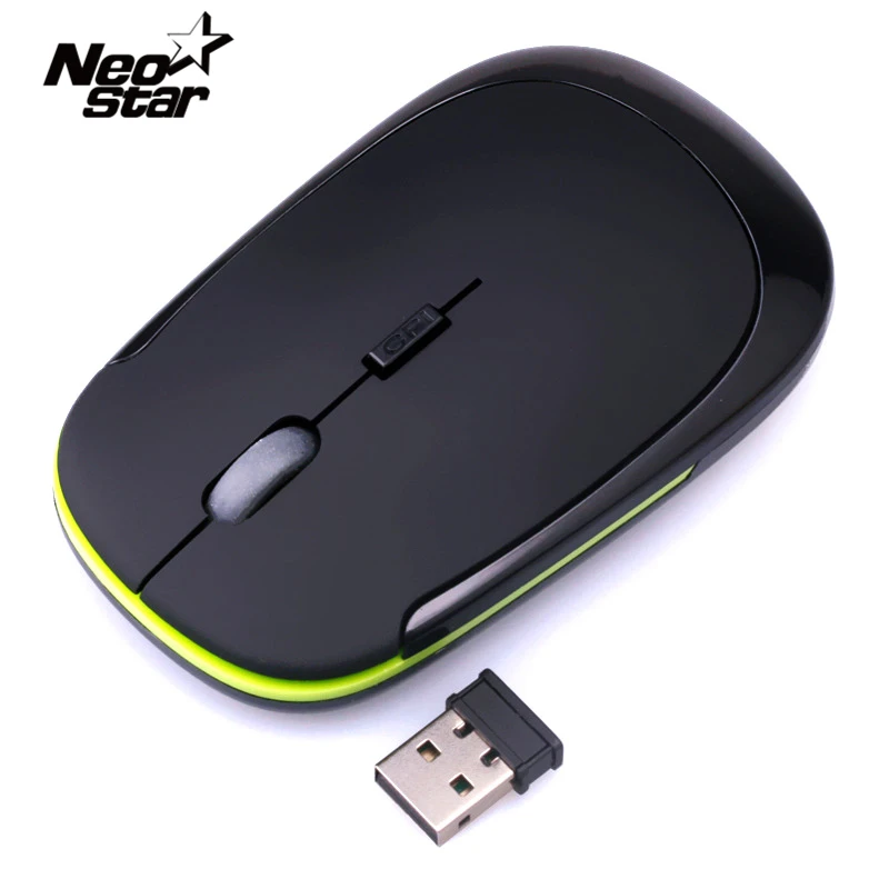 Портативная оптическая беспроводная мышь 1600DPI 2 4 ГГц с usb приемником мыши для