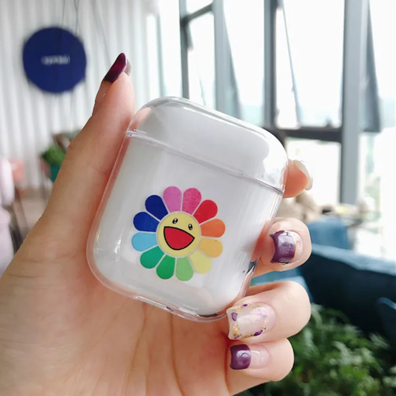 Милый 3D чехол для телефона AirPods, силиконовый чехол для Apple AirPods, 2 шт., прозрачный беспроводной чехол для наушников, сумка - Цвет: Hard PC