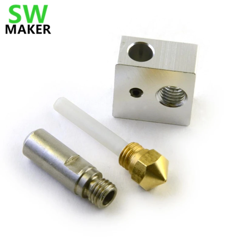 3D принтер MK10 экструдер Hotend 0 4 мм сопло блок нагревателя для FlashForge Wanhao CTC|heater block|0.4mm