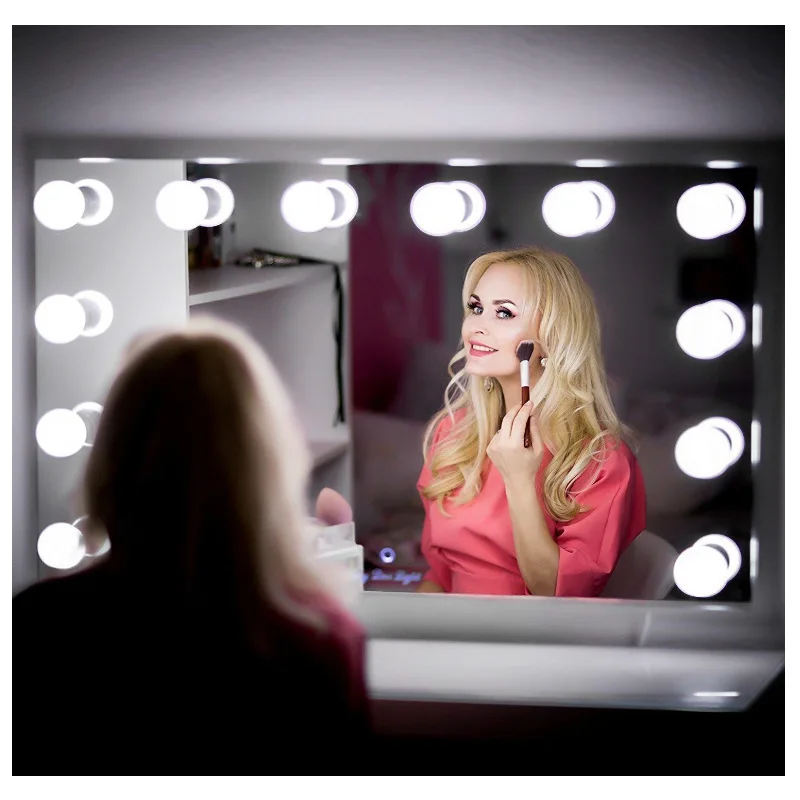 Зеркало для макияжа светодиодный Usb три Цвет регулировщик светильник s 10 Голливуд