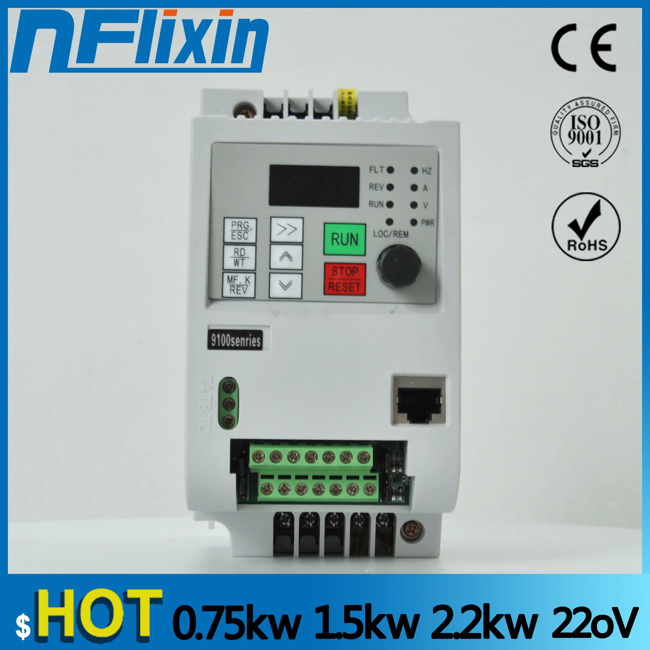 

0.4KW/0.75KW/1.5KW /2.2KW Inverter VFD 220V Frequency Inverter Single Phase Input 3 Phase Output Frequency Converter