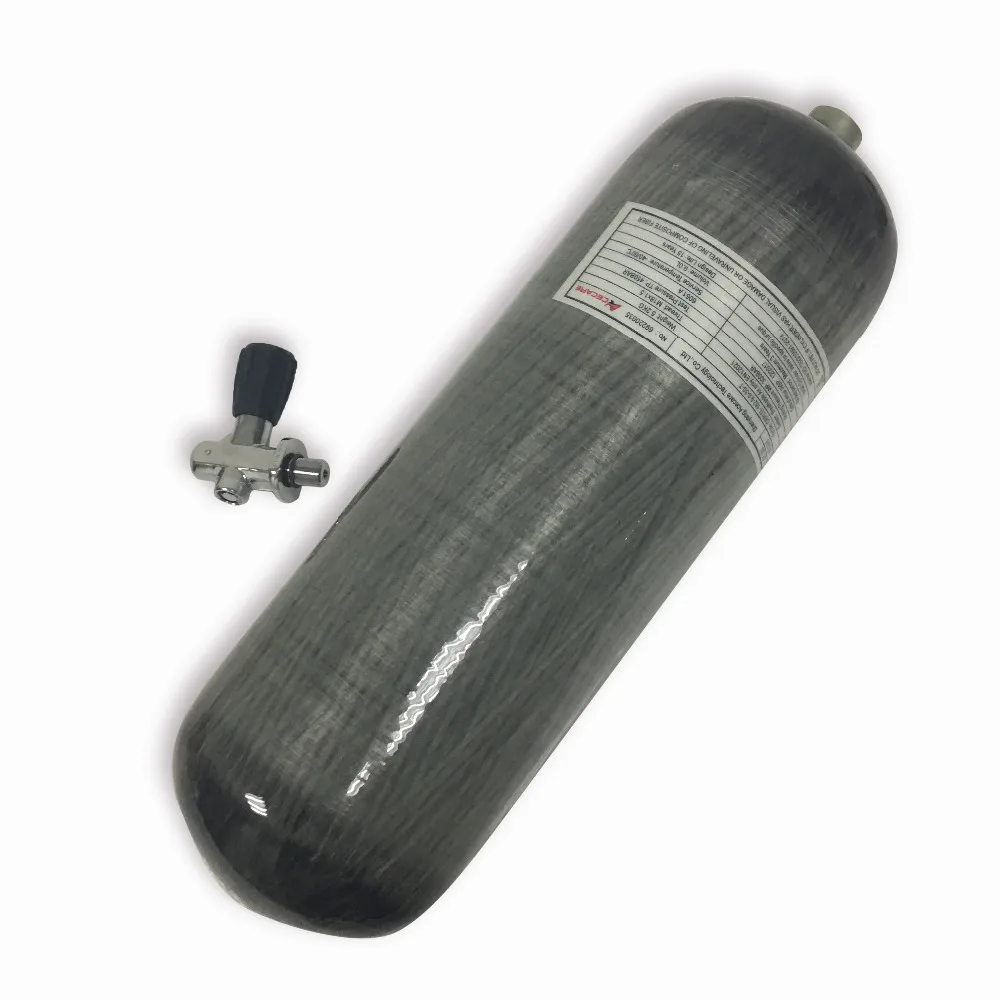 Цилиндр AC10951 Acecare 9L CE 4500Psi PCP из углеродного волокна для дайвинга пейнтбола