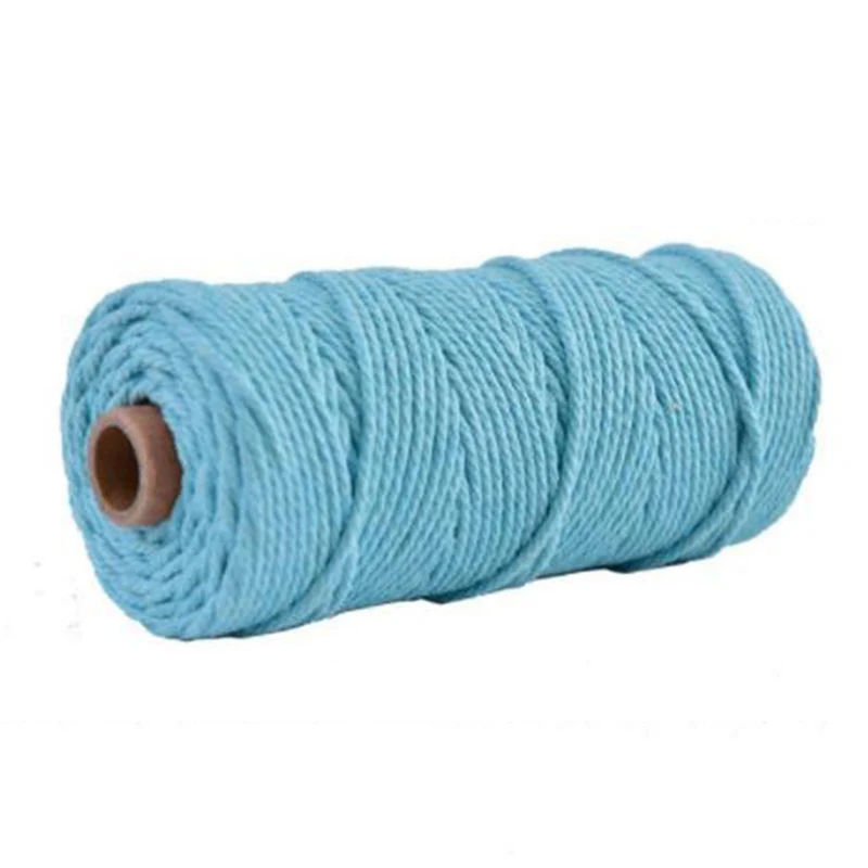 200 м длинный хлопковый витой шнур плетение из веревок DIY Macrame Artisan String 3 мм диаметр