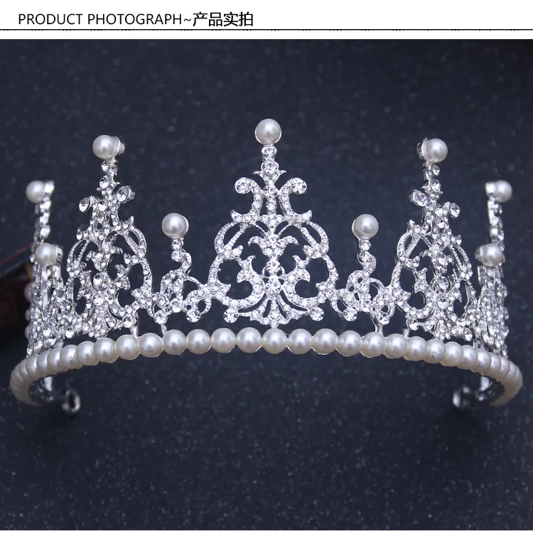 Diarios de noiva 2017 Новый дизайн Perola Da Coroa Noiva Colar Brincos набор с тиарой Nupcial da Joia Do Casamento