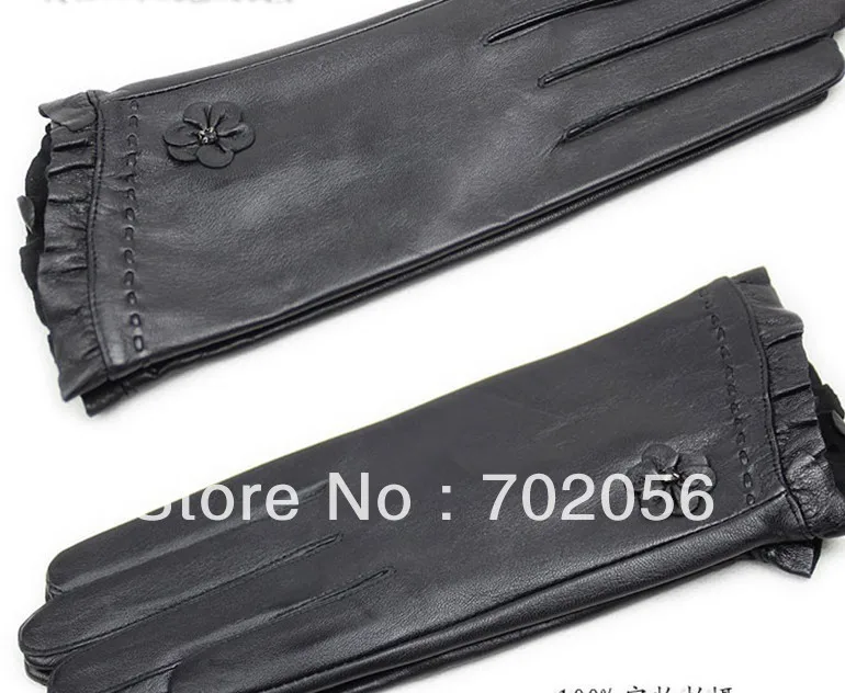 Женские перчатки из натуральной кожи florwer кожаные 12 пар/лот #3133