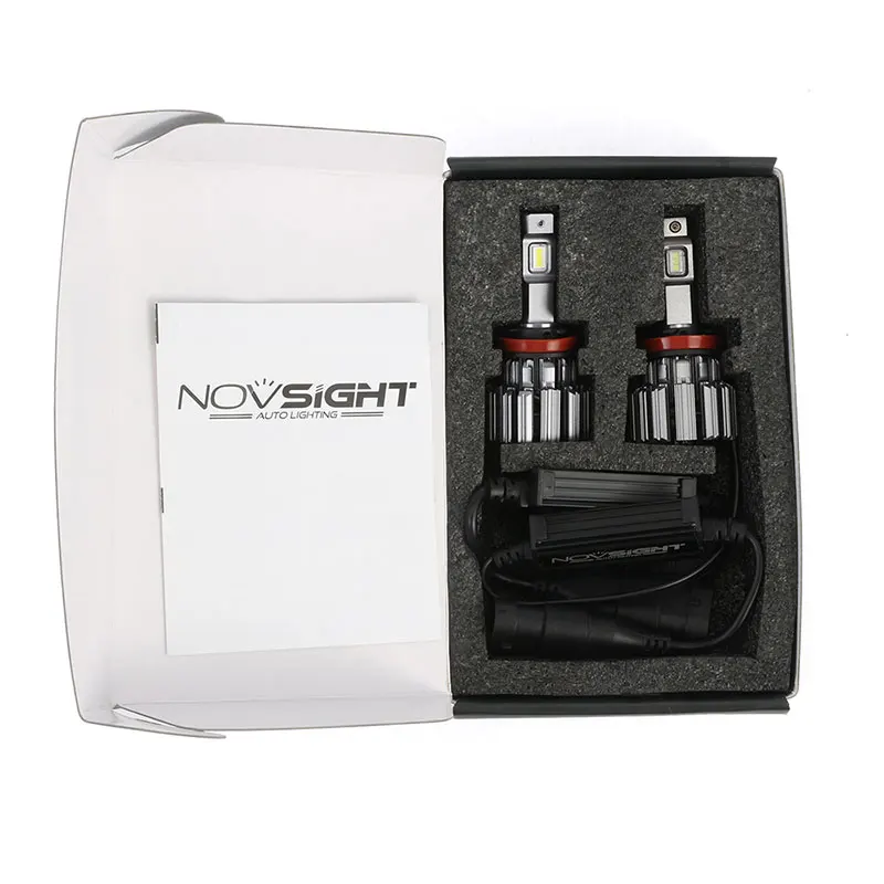 Novsight H7/H11/H4/9005/9006 светодиодные автомобильные лампы 80 Вт 15000lm/пара светильник лампы для автомобилей 6000 К авто светодиодные лампы головной светильник заменить наборы