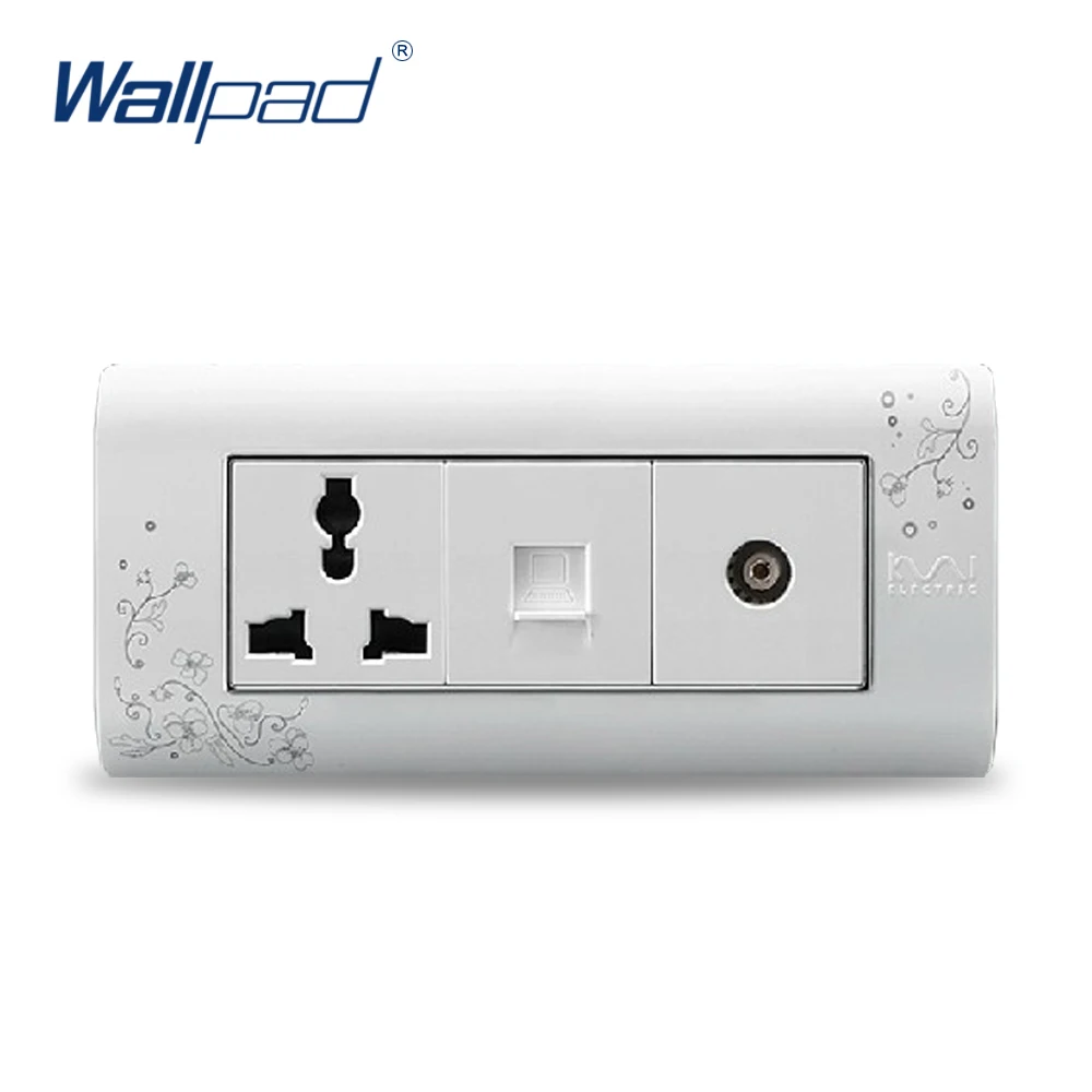 2019 Горячая продажа ТВ и компьютер 3 контактный разъем Wallpad роскошный настенный