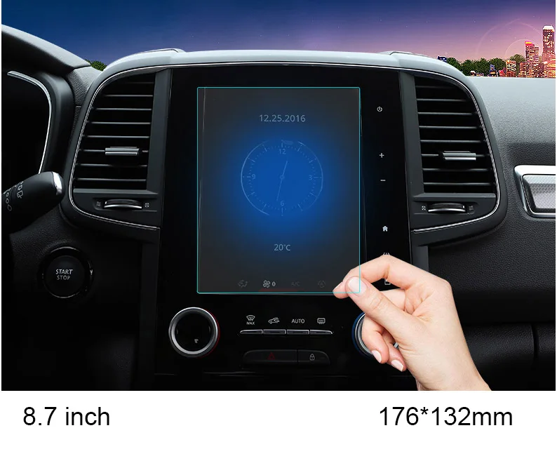 Lsrtw2017 Автомобильный gps навигационный экран Защитная пленка для renault koleos renault samsung QM6 - Название цвета: screen type 1