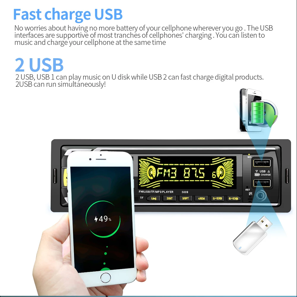 Новые продукты Bluetooth Авторадио Стерео радио FM Aux вход приемник SD USB 12V In-dash 1 din автомобильный MP3 мультимедийный плеер