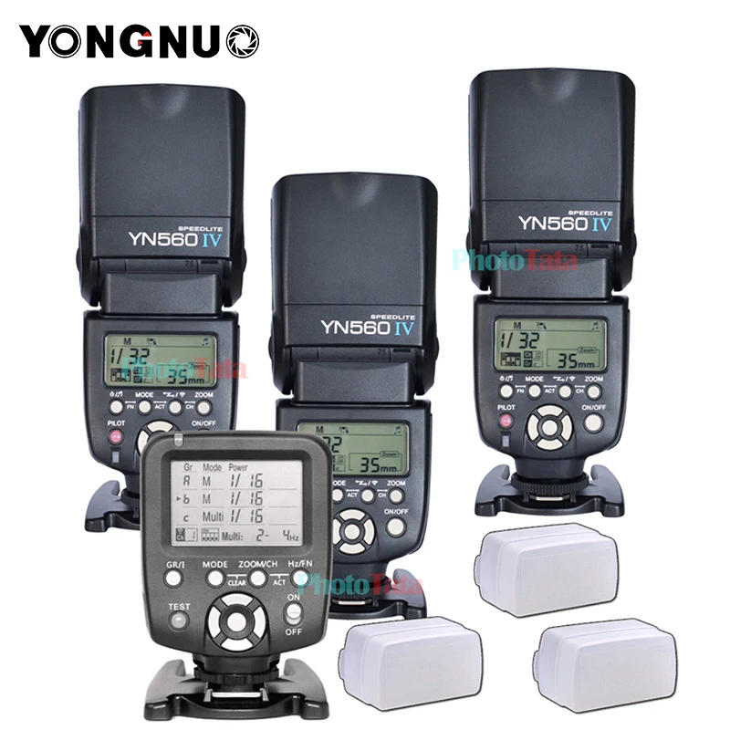 Беспроводная вспышка Yongnuo YN560 IV + YN560TX контроллер для вспышки Canon Nikon с 3 бесплатными