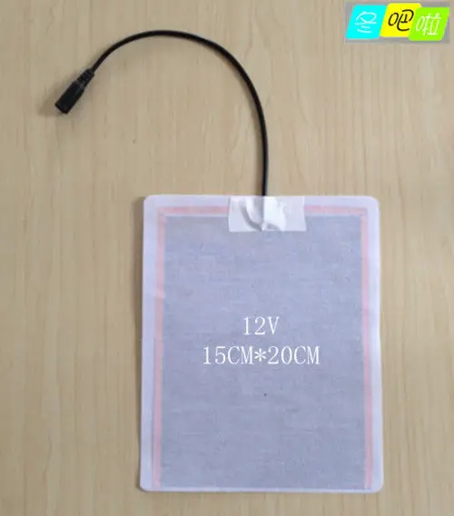 12 v fever ткань углеродного волокна Электрический нагревательный элемент 15 см * 20