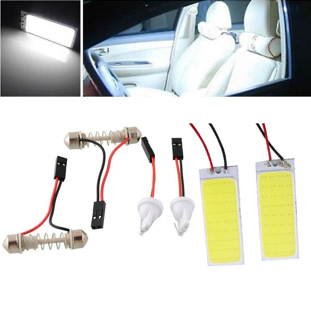 Vehemo 2 шт. HID яркая Ankunft 36 COB LED-Chip-панельная лампа 12 В для салона автомобиля дверь
