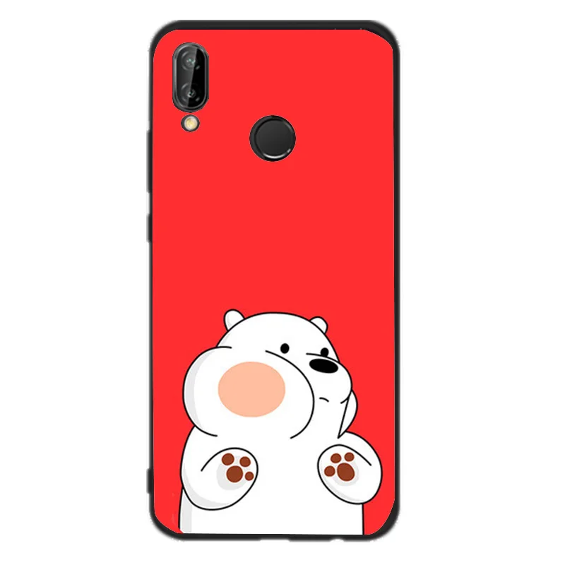 Black Soft TPU Phone Case For Huawei P20 Lite Mate 10 Cover P8 2017 P10 P9 Mini P Smart Cases Coque |