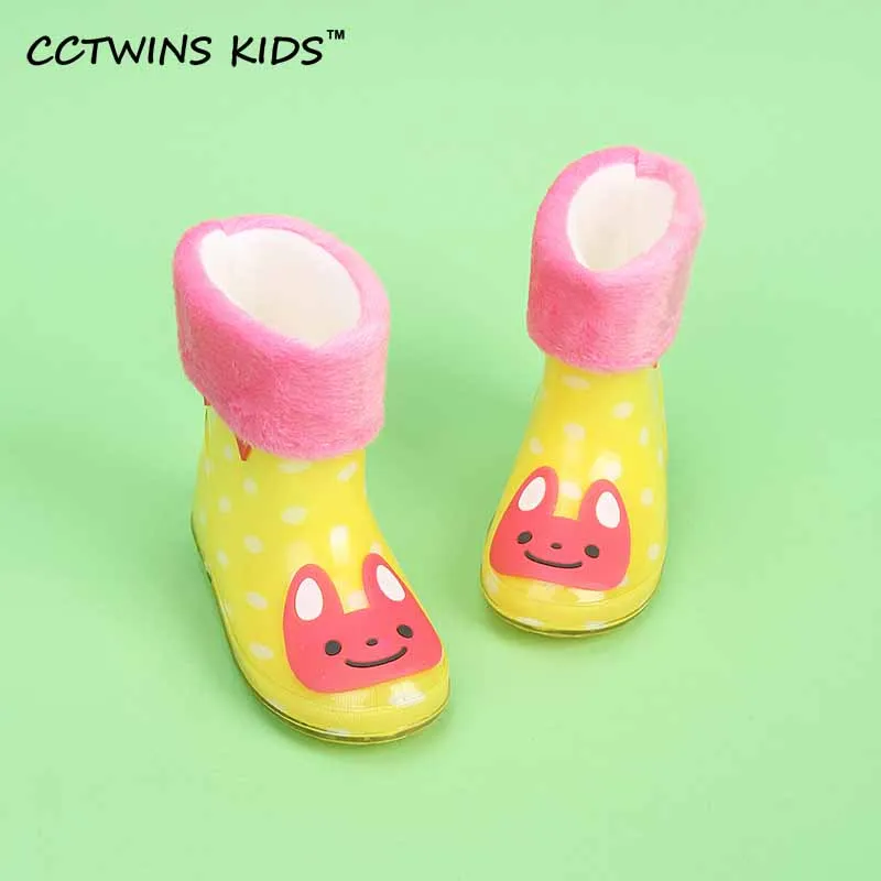 CCTWINS KIDS/лето г.; детская брендовая водонепроницаемая обувь из ПВХ для маленьких девочек; синие резиновые сапоги для мальчиков; желтые ботиночки; C1107 - Цвет: Цвет: желтый
