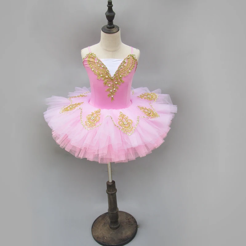 

Kids Girls Ballet Tutu Competition Bodysuit Dance Class Costumes Gymnastics Leotard Dancewear with Tied Skirt Stage YY1030-1