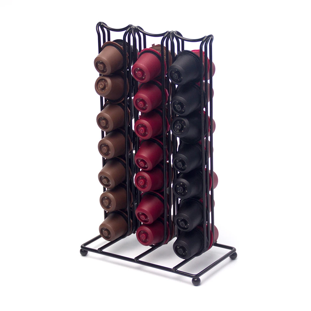 1 шт. подставка для кофейных капсул стойка для капсул для Nespresso 42 капсул черная пластиковая обработка распылением