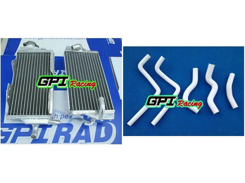 Алюминиевый гоночный радиатор RH &amp LH + шланг для Honda CR125 CR125R CR 125R 00 - 01 2000 2001 NE GPI |