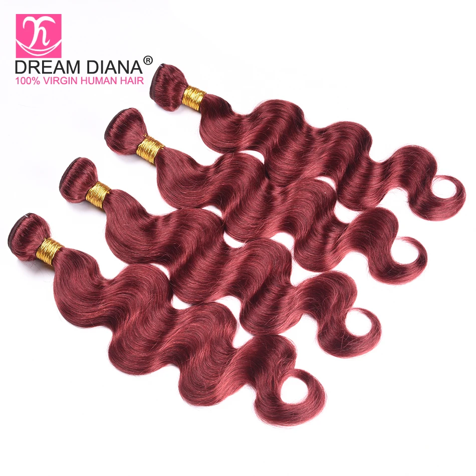 DreamDiana цвет 33 ткань предварительно цветной вьющиеся волосы Remy ED Малайзии средства