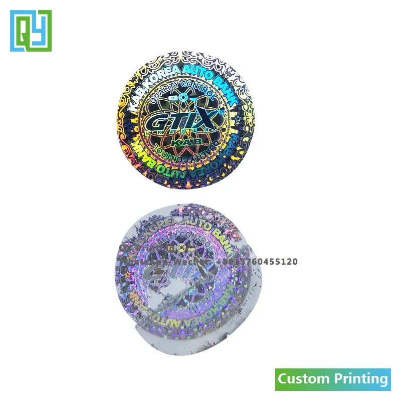 10000pcs 25x25mm Free Shipping Custom Printing 3D Silver Hologram Stickers Tamper Vident VOID Open Labels Holographic Laser Seal