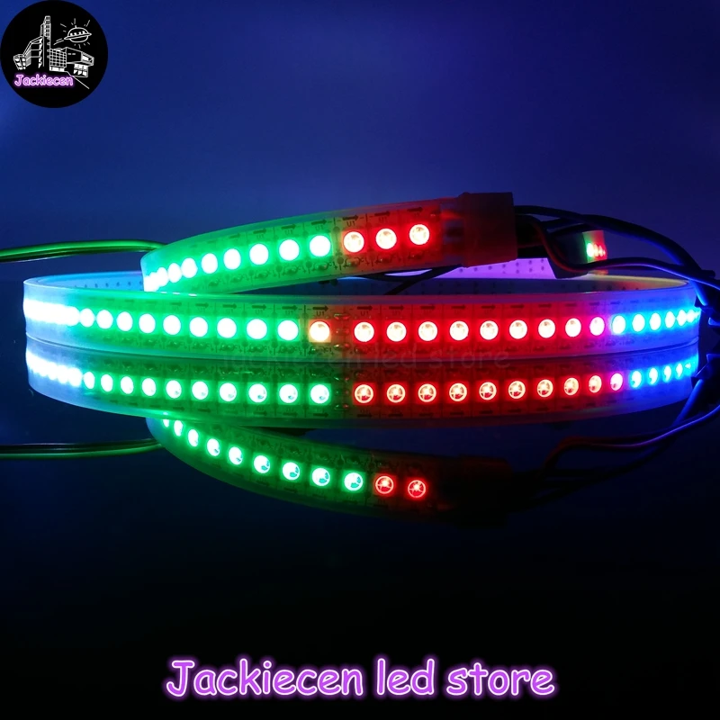 1 м 5 в ws2812b 144 Светодиодная лента 5050 RGB полноцветная встроенная IC Адресуемая
