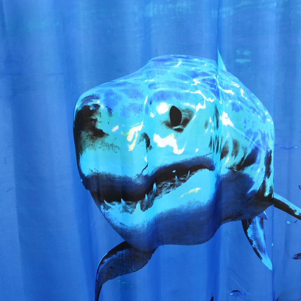 Водонепроницаемая занавеска для душа из полиэстера с изображением морской