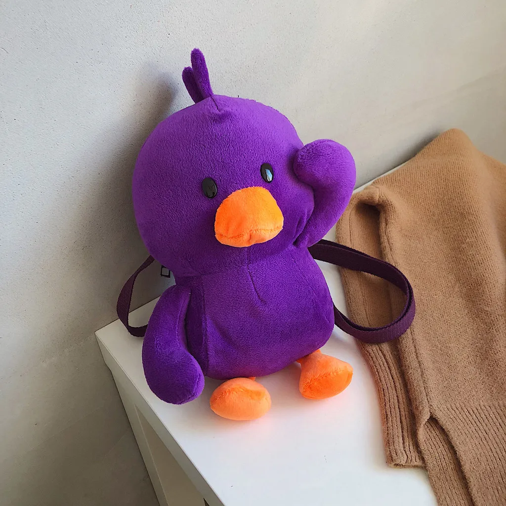 Модные плюшевые сумки Кроссбоди в стиле унисекс с изображением утки Yerllow рюкзак