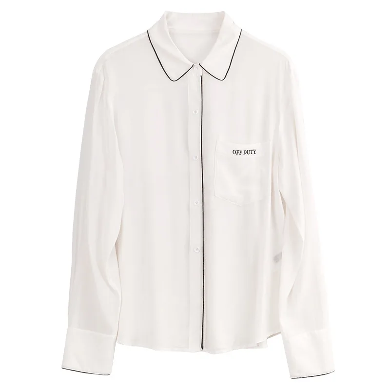 2019 Women Chiffon Blouse Long Sleeve White Tops Turn Down Collar Ladies Office Shirts Business Work Casual Female Blouses Shirt |