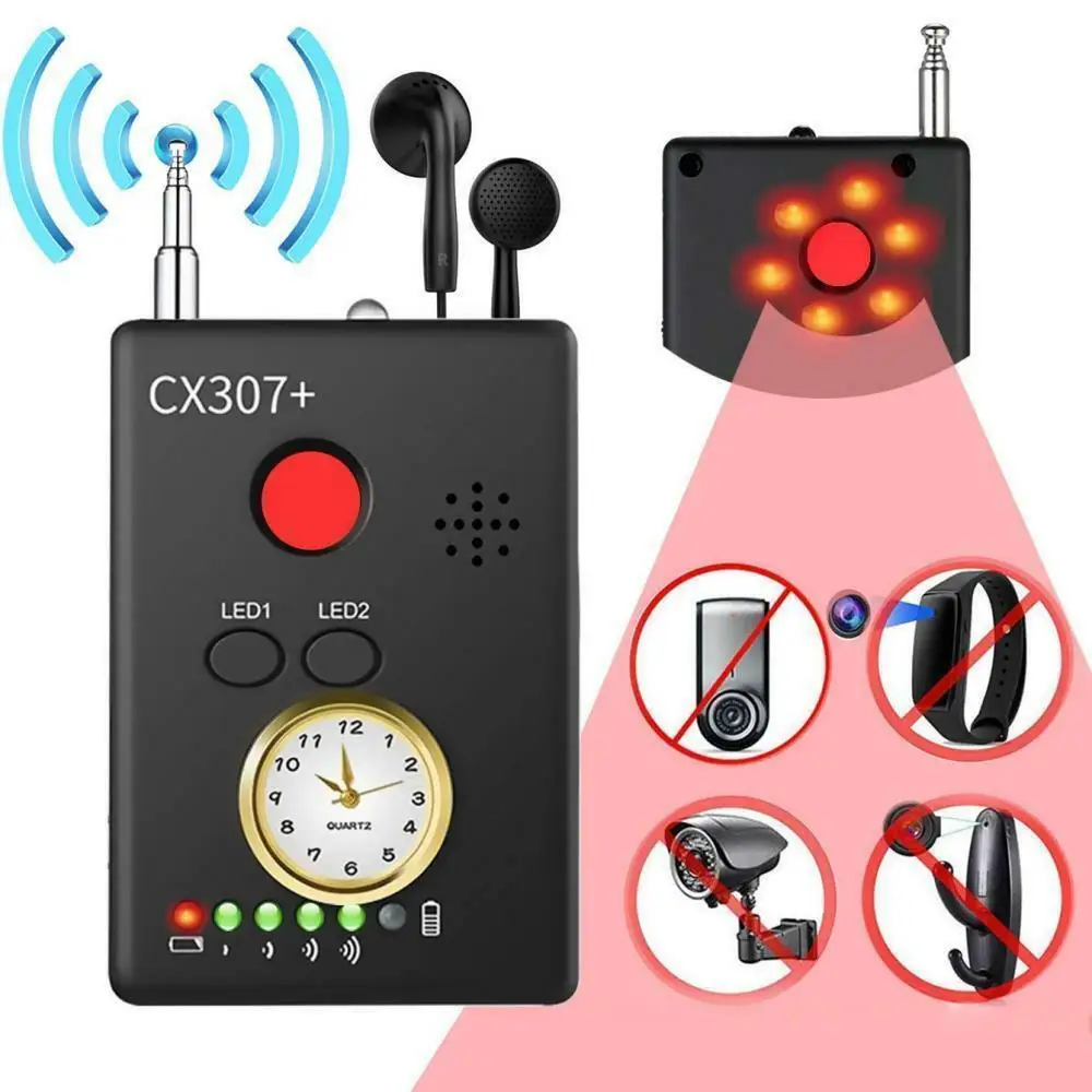 Полный спектр Анти-шпион ошибка детектора CX307+ RF мини Беспроводной Камера Скрытая сигнала GSM устройства Finder конфиденциальности защиты безопасности