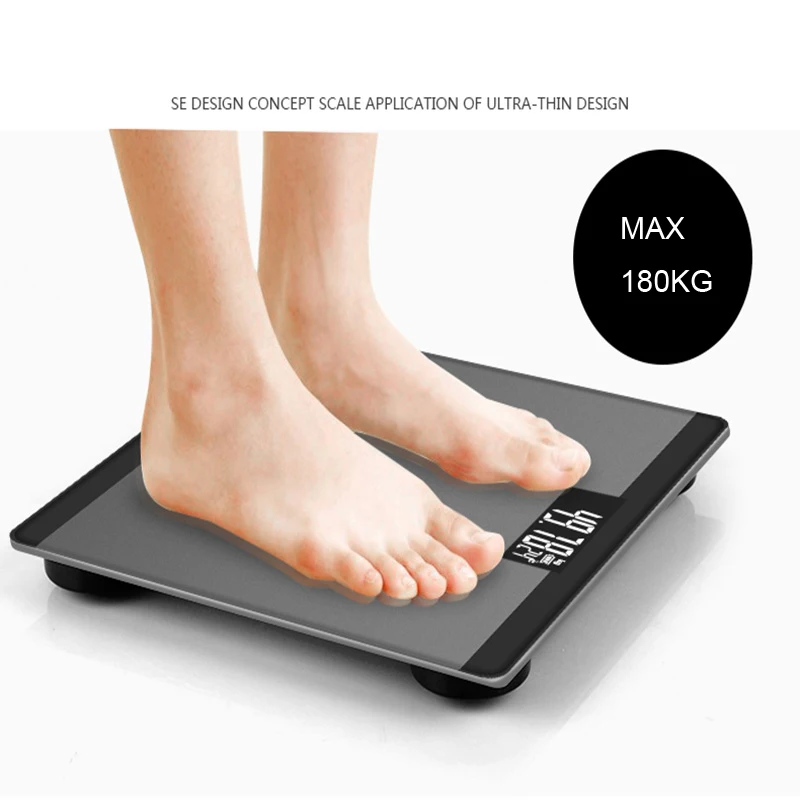 

4 Colors Smart Bathroom Personal Floor Body Scale Electronic Scales Household Digital Weight Scale LCD Display Scale 180kg/50g