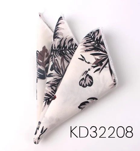KD32208 Мода Flroal Карманный квадратный для мужчин женщин костюмы с принтом Hanky мужские s платки костюм квадратный платок полотенца шарфы для мужчин - Цвет: KD32208