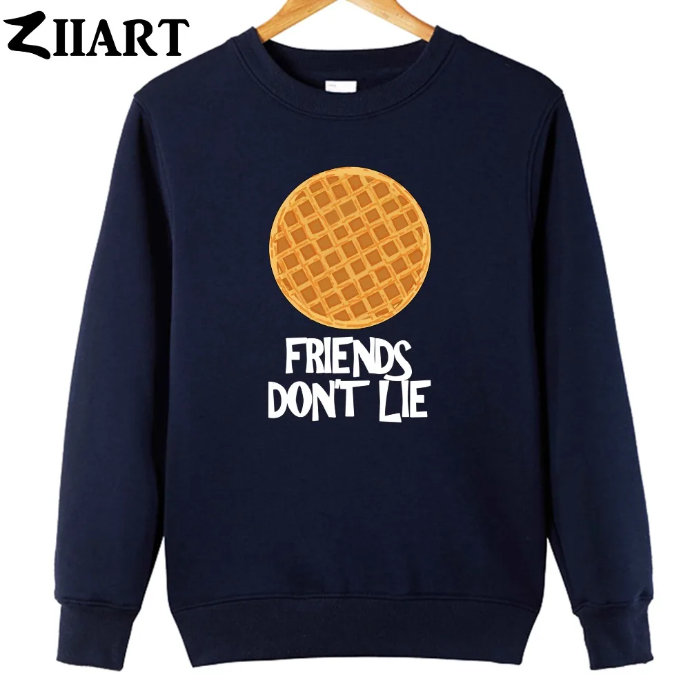 Женская хлопковая флисовая толстовка украшенная вафлями друзьями не лгать
