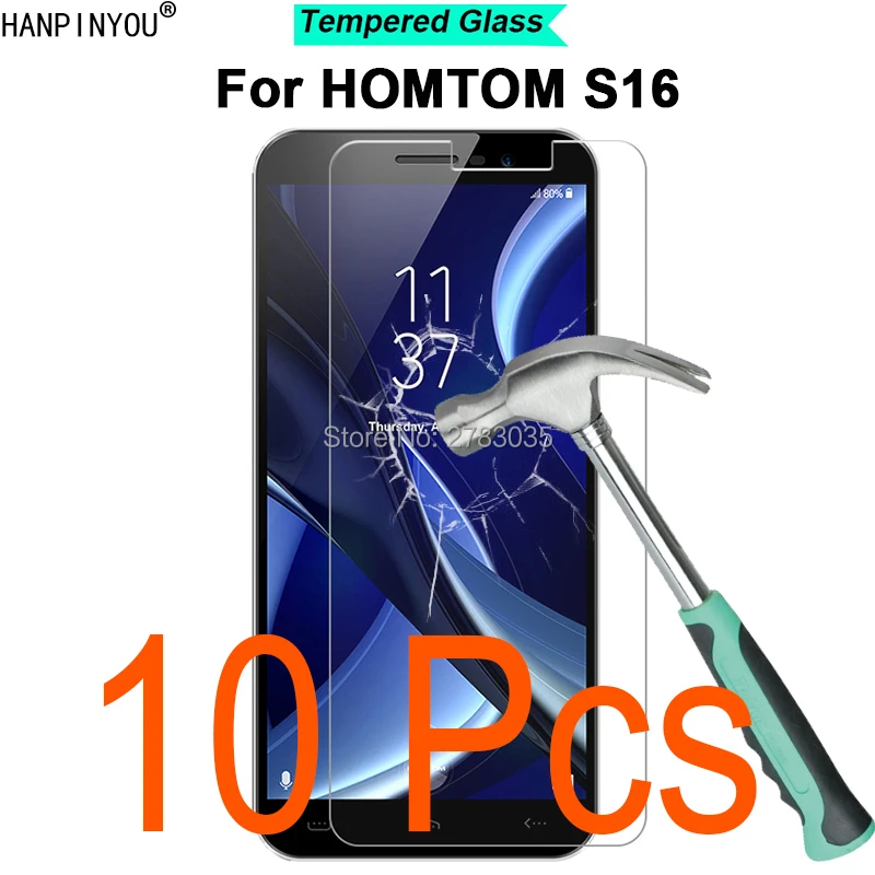 

10 шт./лот для HOMTOM S16 5,5 "новая твердость 9H 2.5D ультратонкая закаленная стеклянная пленка защита для экрана